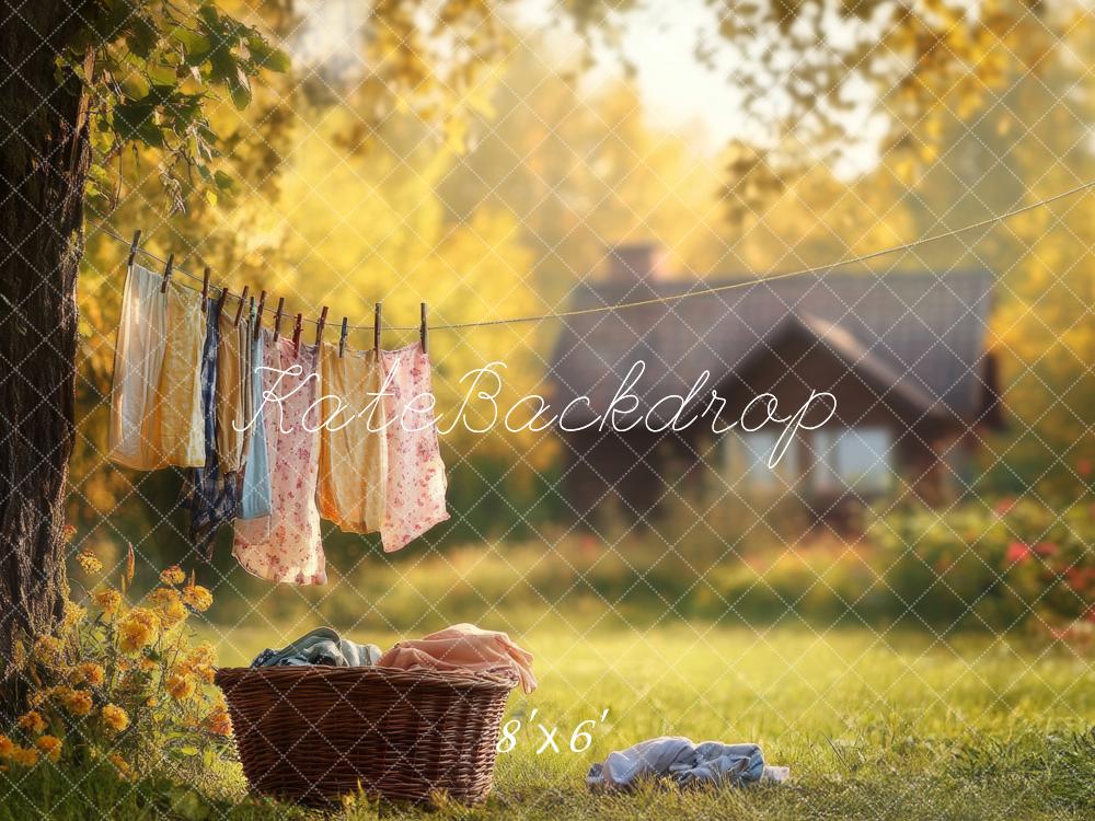 Kate Fleece Laundry Day Backdrop for Photography Designed by Lidia Redekopp
