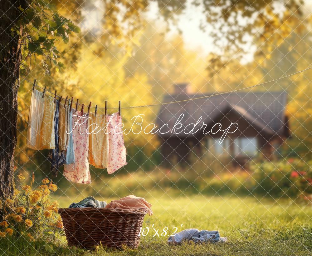 Kate Fleece Laundry Day Backdrop for Photography Designed by Lidia Redekopp