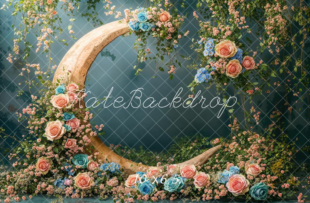 Kate Fleece Crescent Moon Backdrop Cake Smash Newborn Designed by Emetselch - Kate Backdrop AU