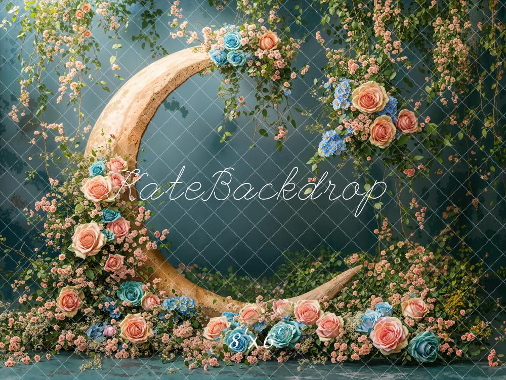 Kate Fleece Crescent Moon Backdrop Cake Smash Newborn Designed by Emetselch - Kate Backdrop AU