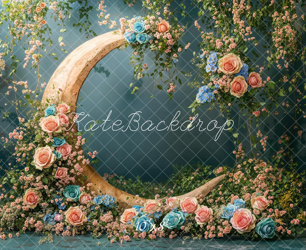 Kate Fleece Crescent Moon Backdrop Cake Smash Newborn Designed by Emetselch - Kate Backdrop AU