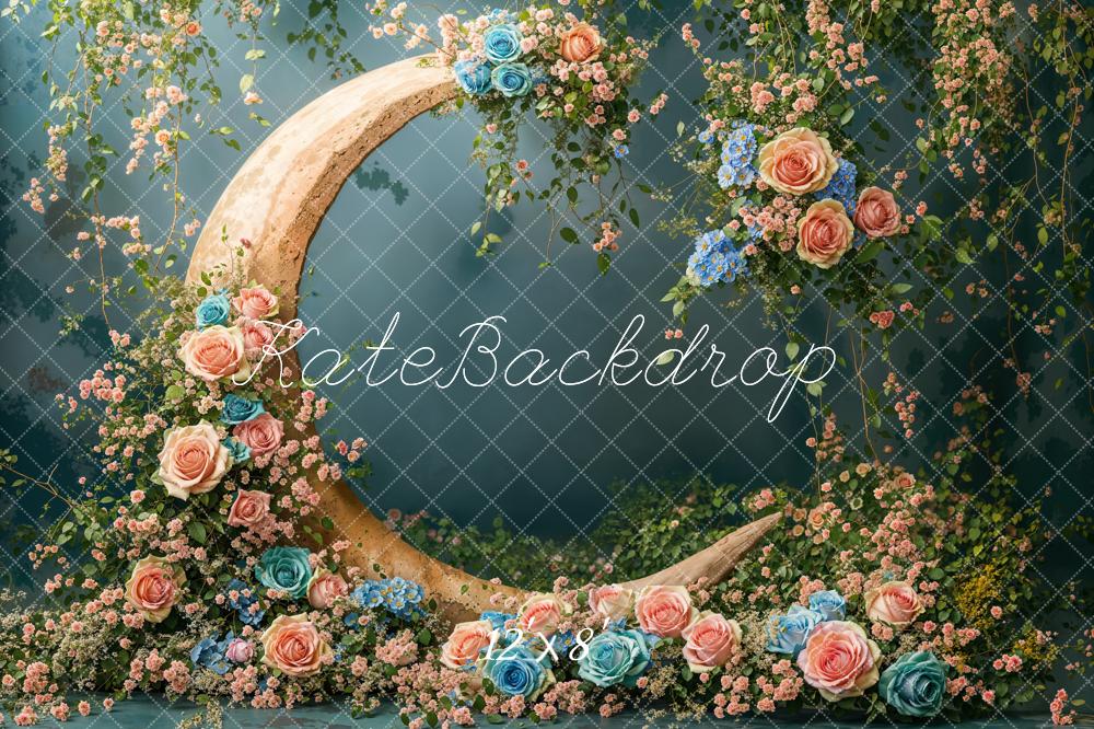 Kate Fleece Crescent Moon Backdrop Cake Smash Newborn Designed by Emetselch - Kate Backdrop AU