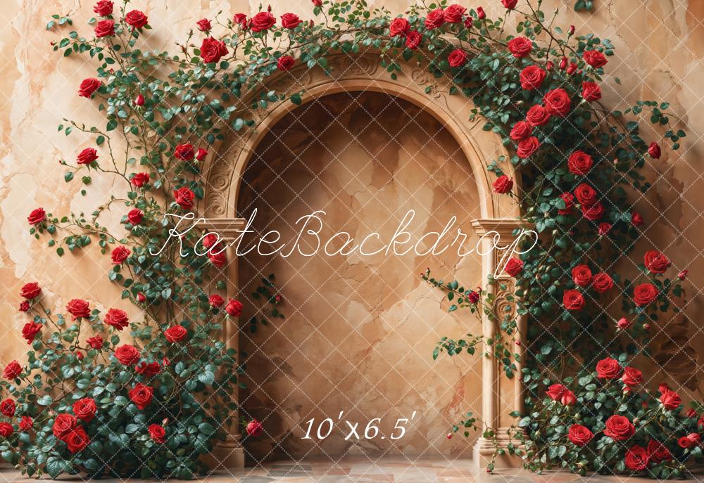Kate Fleece Valentine's Day Backdrop Wedding Vintage Arch Designed by Emetselch