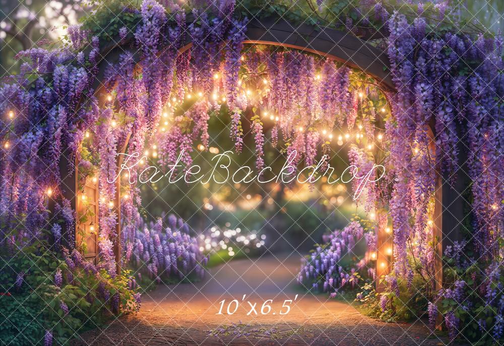 Kate Fleece Wisteria Dream Trail Arch Backdrop Designed by Emetselch - Kate Backdrop AU