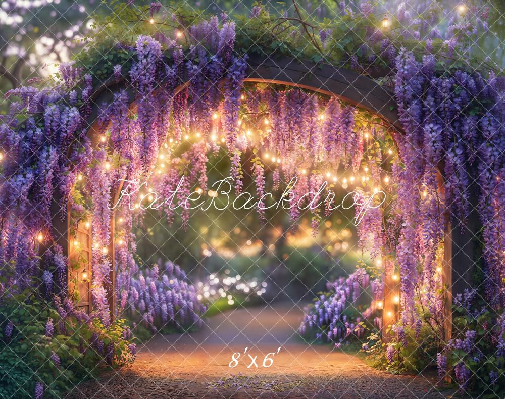 Kate Fleece Wisteria Dream Trail Arch Backdrop Designed by Emetselch - Kate Backdrop AU