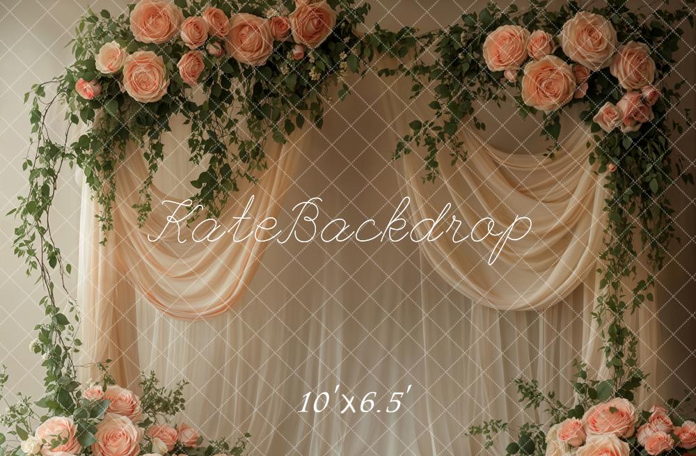 Kate Fleece Floral Mother's Day Tulle Spring Backdrop Designed by Emetselch - Kate Backdrop AU