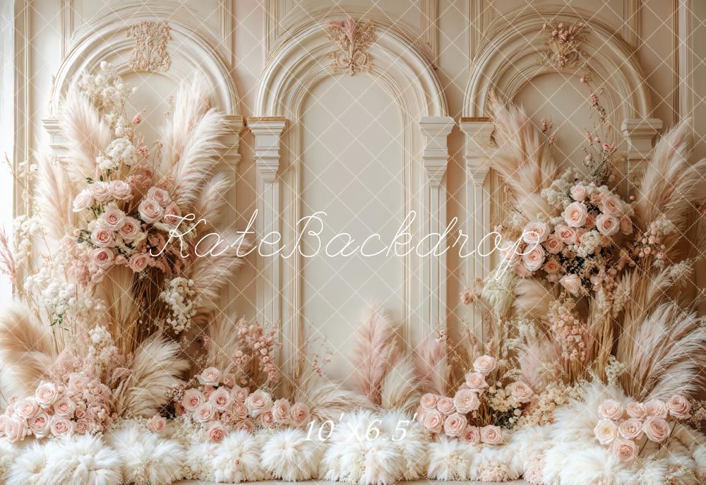 Kate Wedding Boho Retro Fleece Backdrop Designed by Emetselch