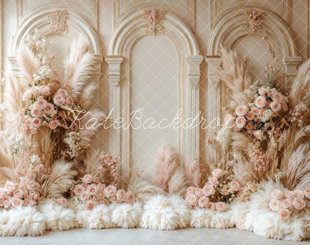 Kate Wedding Boho Retro Fleece Backdrop Designed by Emetselch