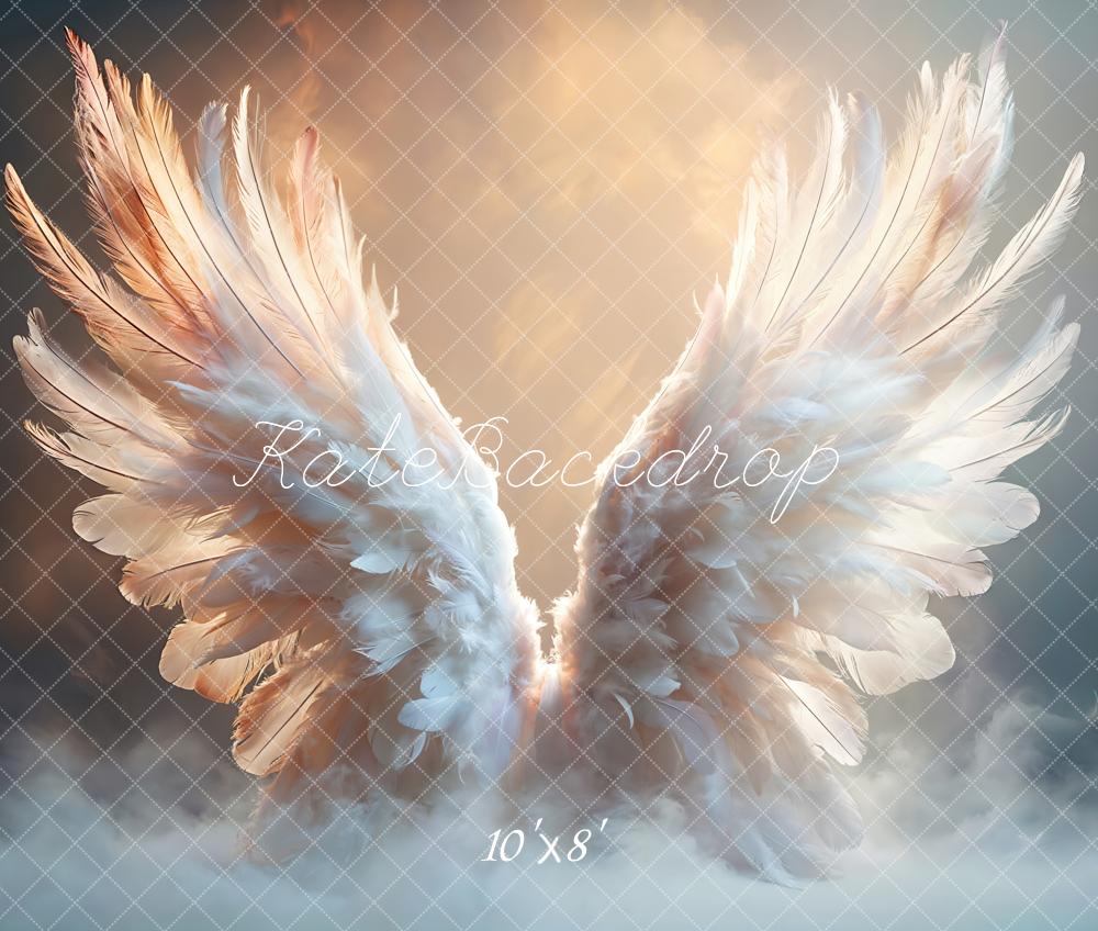 Kate Fleece Angel Wings Sunset Backdrop Designed by Emetselch - Kate Backdrop AU