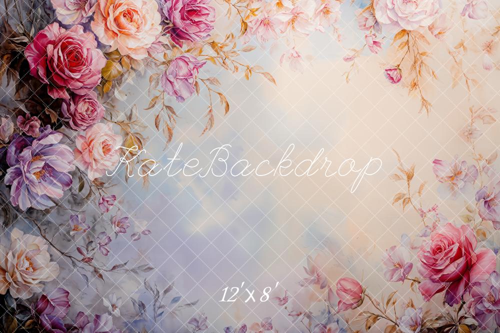 LONSALE Kate Fleece Floral Fine Art Backdrop Designed by GQ