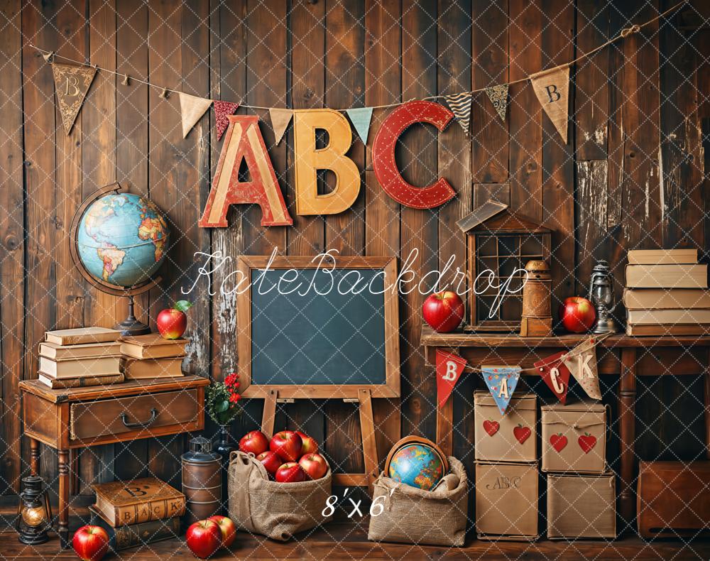 Kate Back to School Apple ABC Backdrop Designed by Emetselch