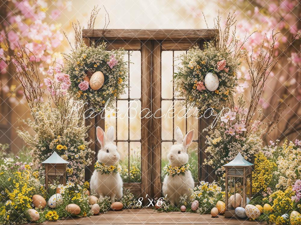 Kate Fleece Spring Easter Bunny Backdrop Designed by Emetselch - Kate Backdrop AU