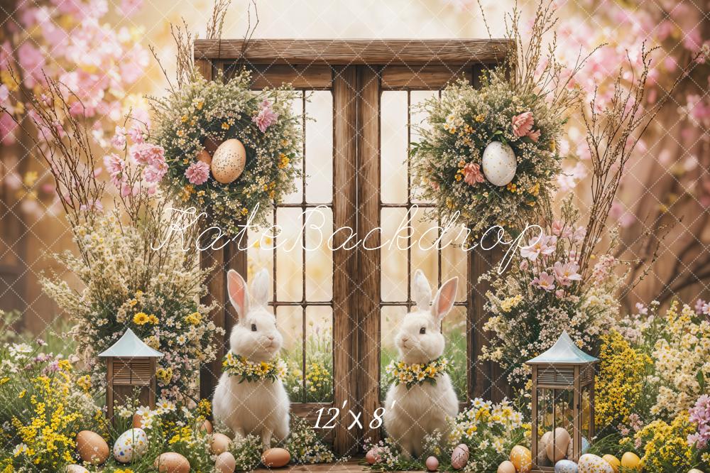 Kate Fleece Spring Easter Bunny Backdrop Designed by Emetselch - Kate Backdrop AU