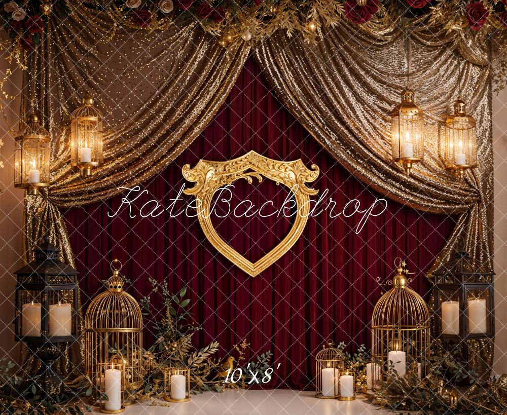Kate Fleece Birdcage Candle Stage Birthday Backdrop Designed by Emetselch - Kate Backdrop AU