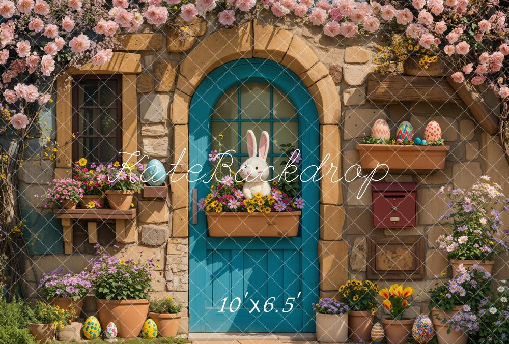 Kate Fleece Easter Stone House Backdrop Designed by Emetselch - Kate Backdrop AU