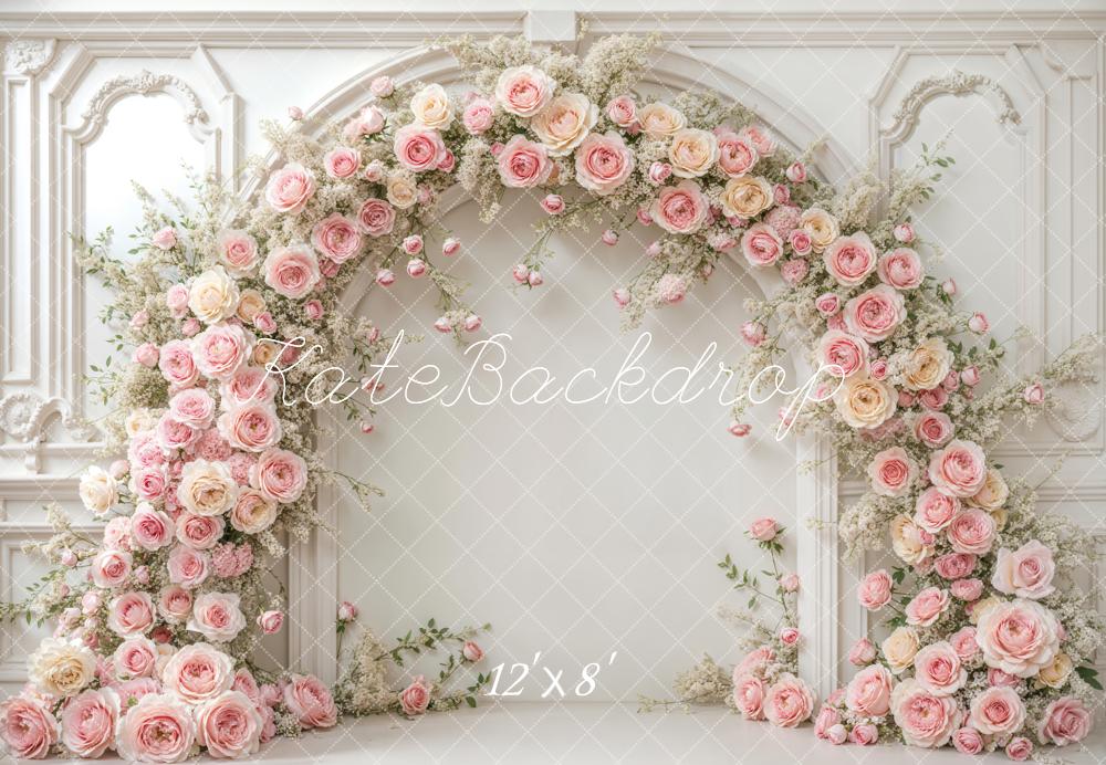 Kate Fleece Wedding Arch Flower Wall Backdrop Designed by Emetselch