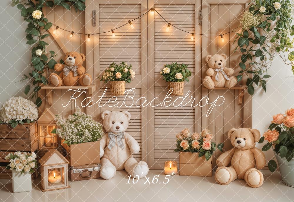 Kate Fleece Spring Teddy Bear Backdrop Designed by Emetselch - Kate Backdrop AU