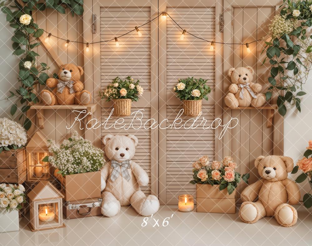 Kate Fleece Spring Teddy Bear Backdrop Designed by Emetselch - Kate Backdrop AU