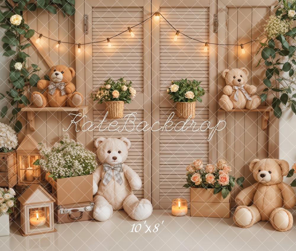 Kate Fleece Spring Teddy Bear Backdrop Designed by Emetselch - Kate Backdrop AU
