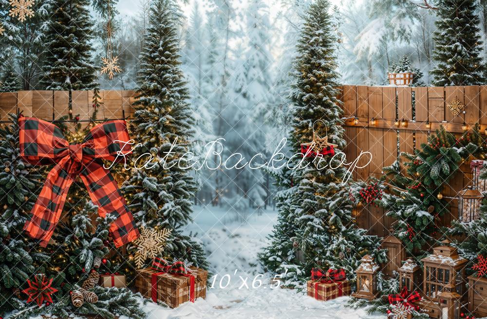 Kate Fleece Christmas Forest Backdrop Designed by Emetselch
