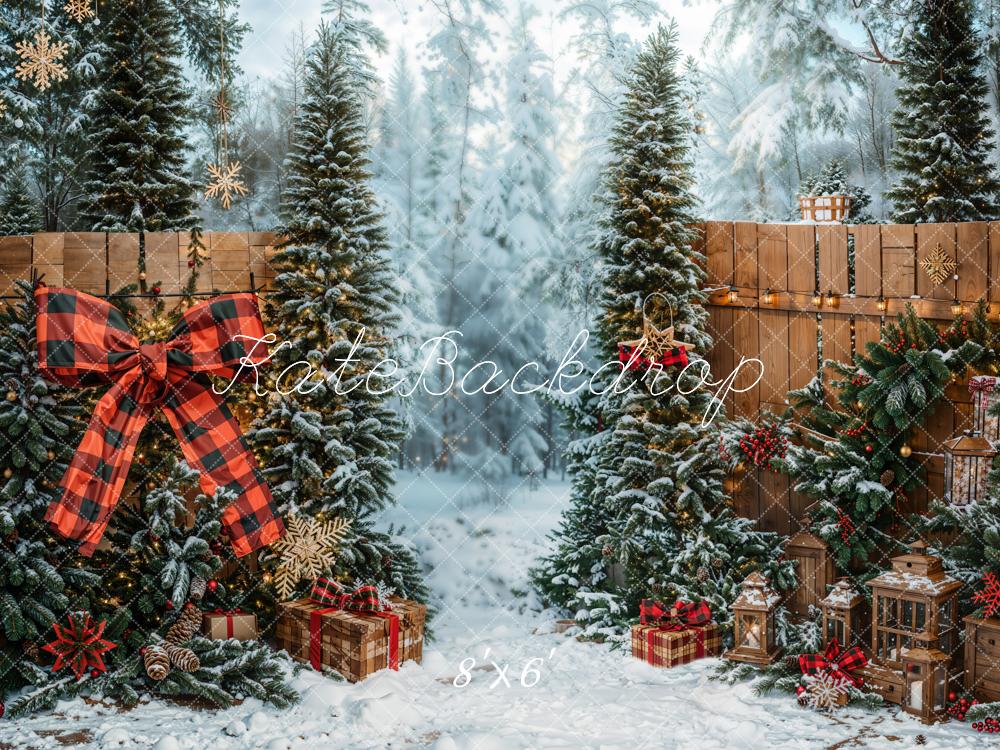 Kate Fleece Christmas Forest Backdrop Designed by Emetselch