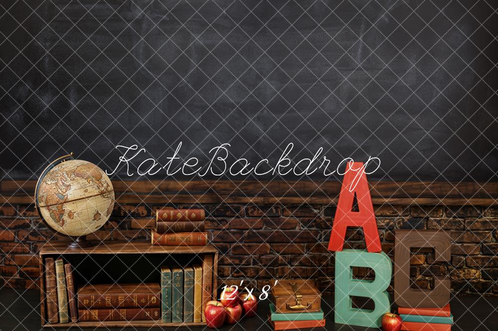 Kate Fleece Chalkboard Back to School Backdrop Designed by Emetselch