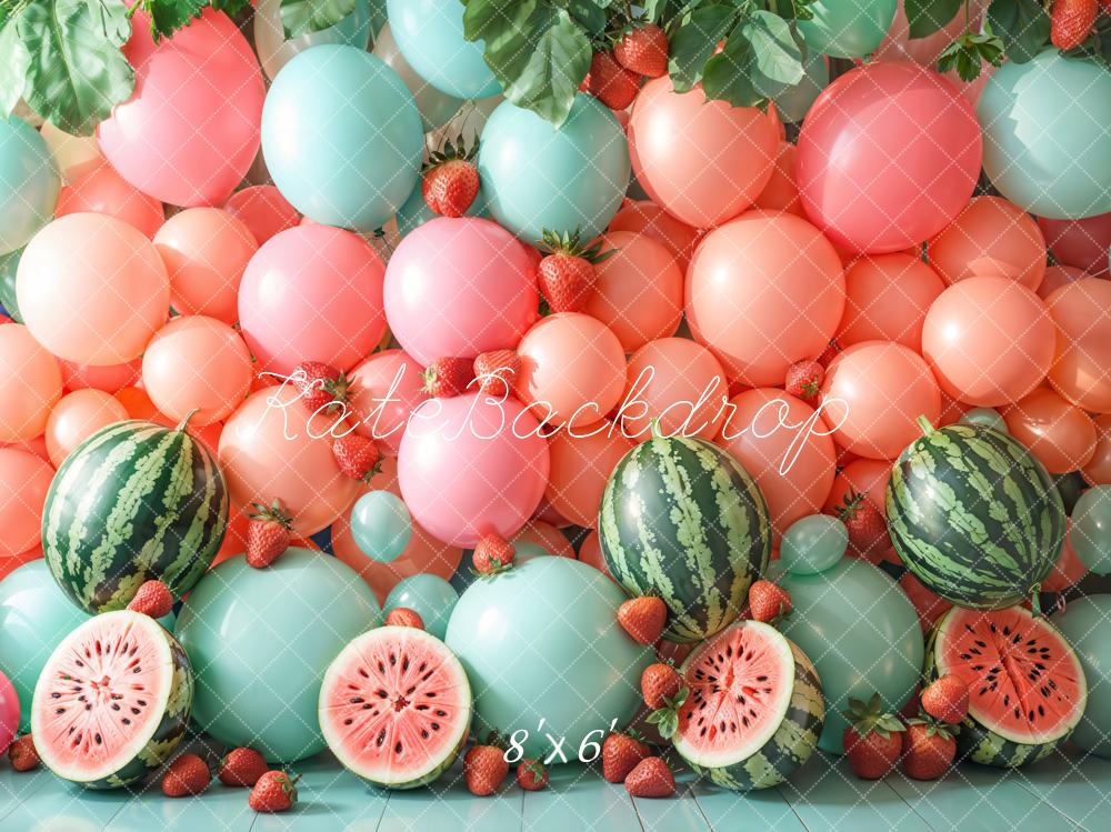 Kate Fleece Summer Cake Smash Watermelon Backdrop Designed by Emetselch