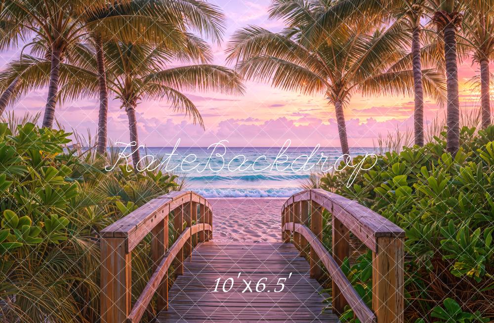 Kate Fleece Beach Tropical Backdrop Designed by Emetselch
