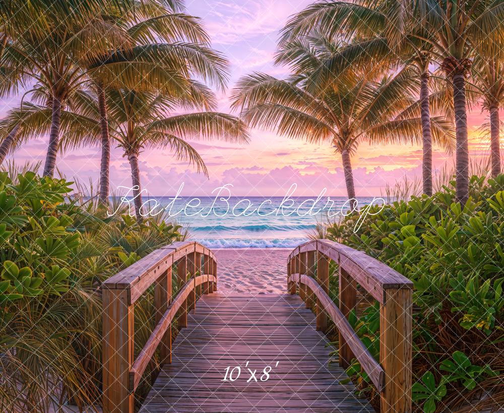 Kate Fleece Beach Tropical Backdrop Designed by Emetselch - Kate Backdrop AU