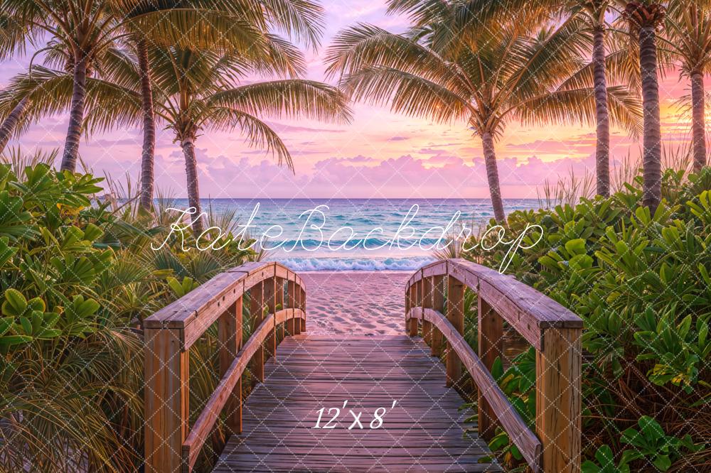 Kate Fleece Beach Tropical Backdrop Designed by Emetselch - Kate Backdrop AU