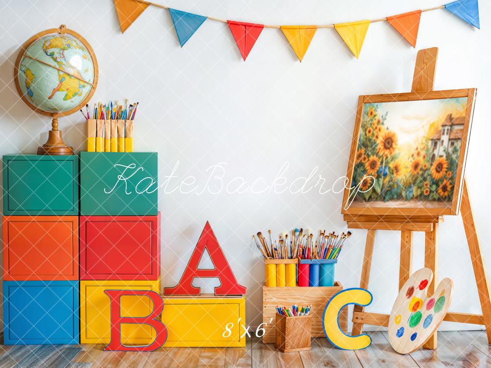 Kate Fleece Back to School Painting Backdrop Designed by Emetselch