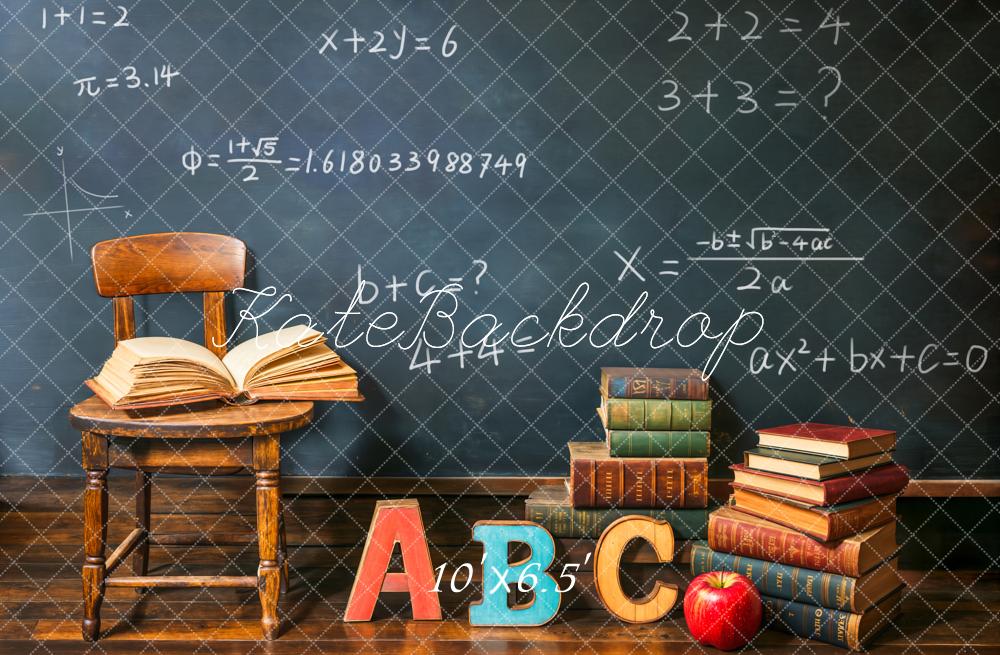 Kate Fleece School Chalkboard Backdrop Back to School Designed by Emetselch