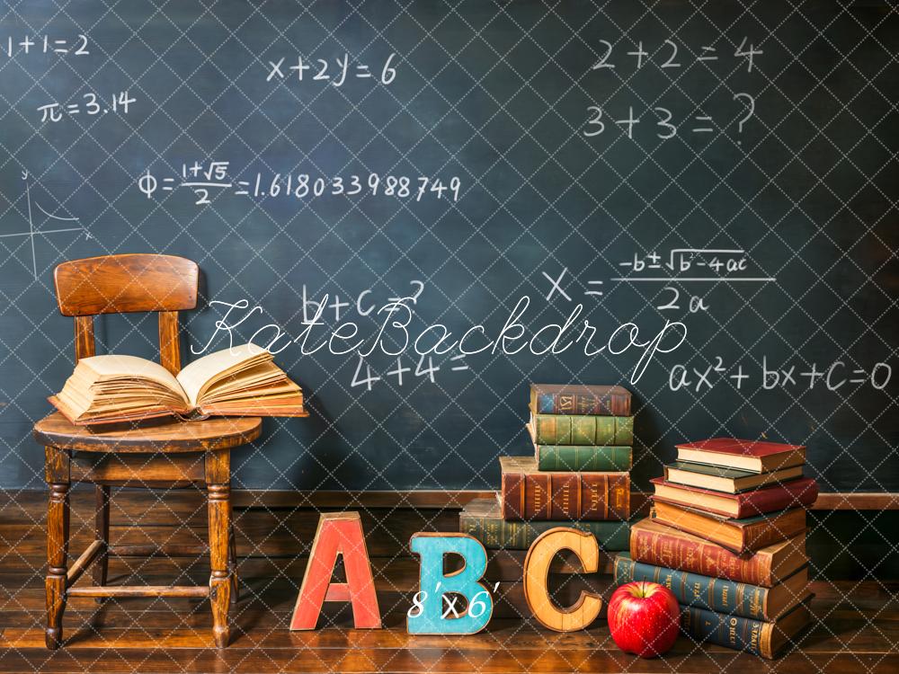Kate Fleece School Chalkboard Backdrop Back to School Designed by Emetselch