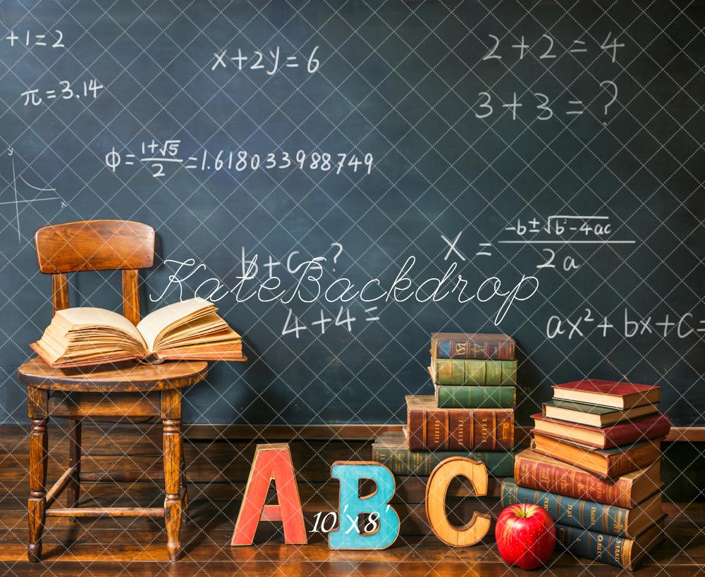 Kate Fleece School Chalkboard Backdrop Back to School Designed by Emetselch