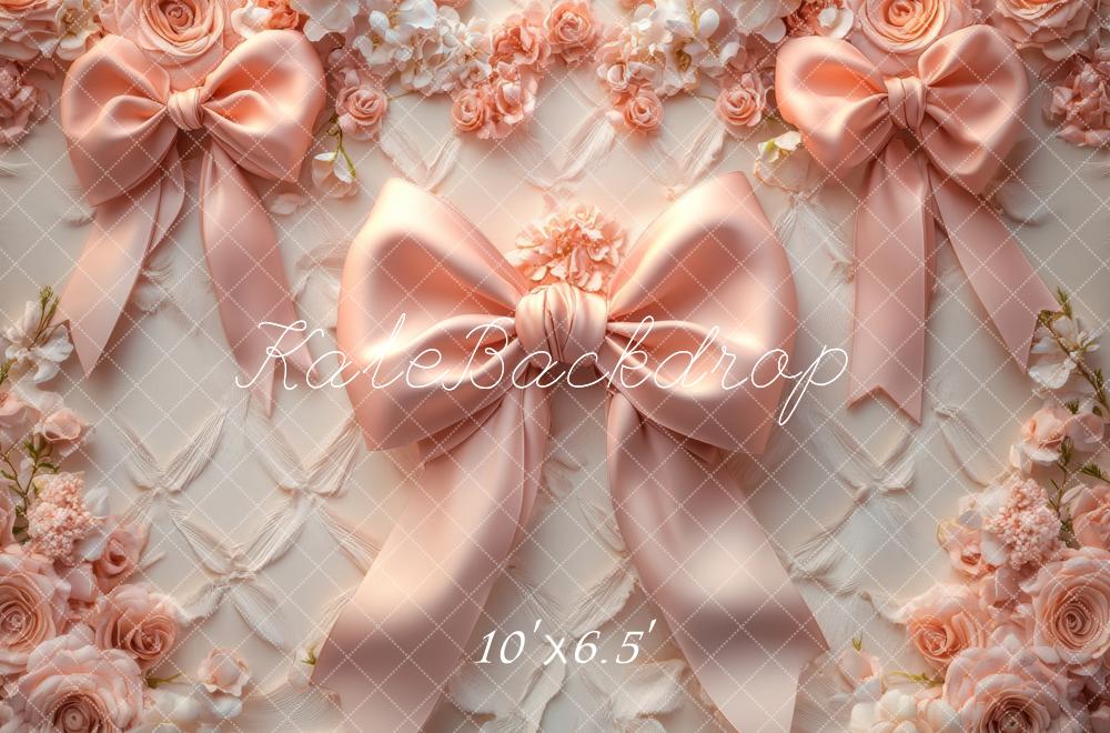 Kate Fleece Pink Bow Backdrop Designed by Lidia Redekopp