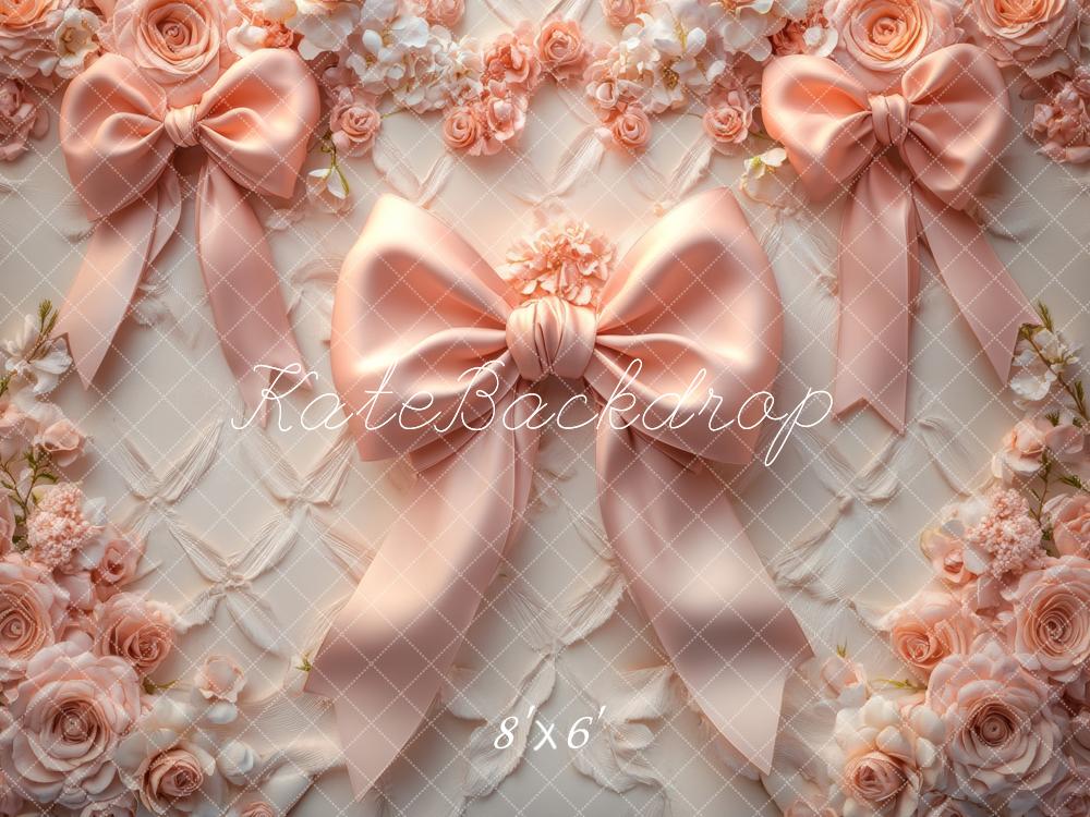 Kate Fleece Pink Bow Backdrop Designed by Lidia Redekopp