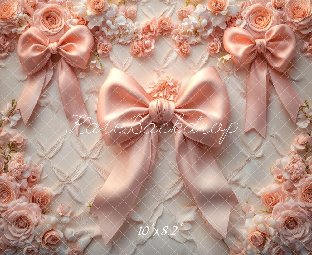 Kate Fleece Pink Bow Backdrop Designed by Lidia Redekopp