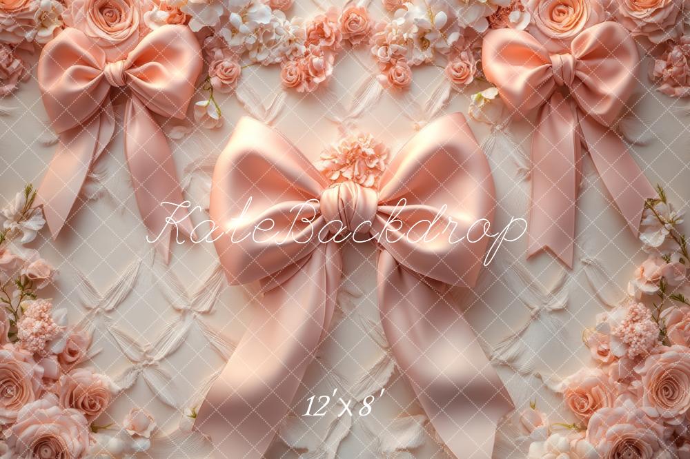 Kate Fleece Pink Bow Backdrop Designed by Lidia Redekopp