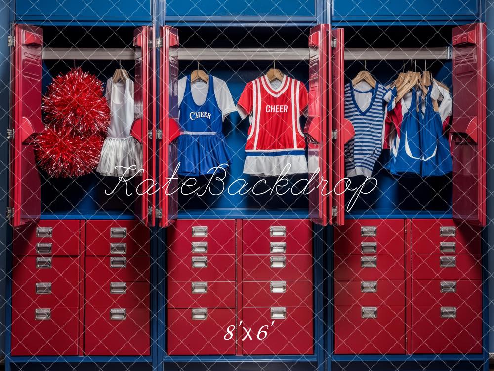 Kate Fleece Cheerleader Lockers Backdrop Designed by Lidia Redekopp