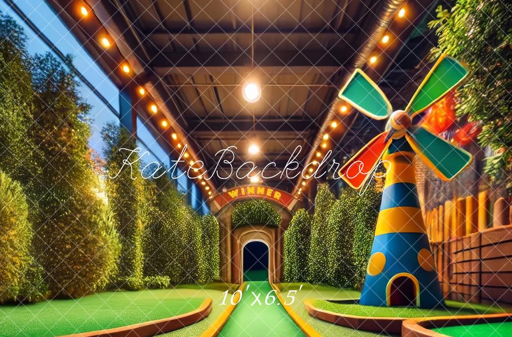 Kate Fleece Mini Golf Backdrop Designed by Lidia Redekopp