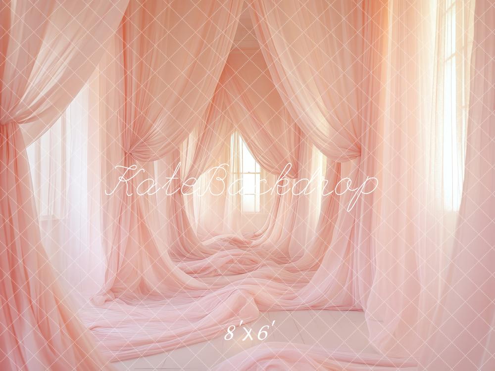 Kate Fleece Pink Sheer Drapery Backdrop Designed by Lidia Redekopp