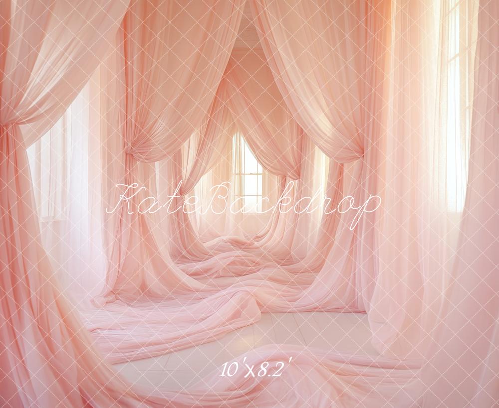 Kate Fleece Pink Sheer Drapery Backdrop Designed by Lidia Redekopp
