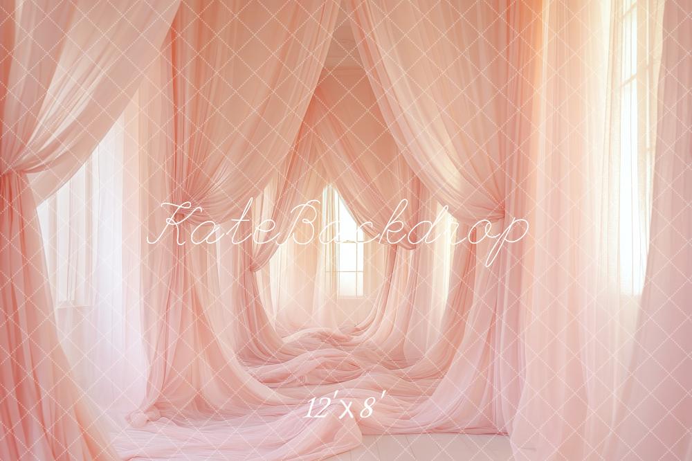 Kate Fleece Pink Sheer Drapery Backdrop Designed by Lidia Redekopp