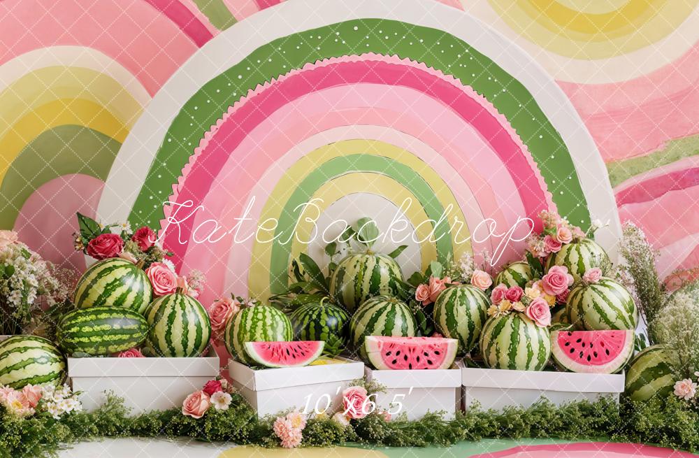 Kate Fleece Summer Watermelon Backdrop Designed by Emetselch