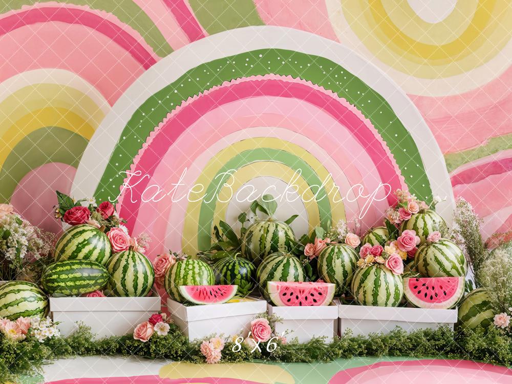 Kate Fleece Summer Watermelon Backdrop Designed by Emetselch