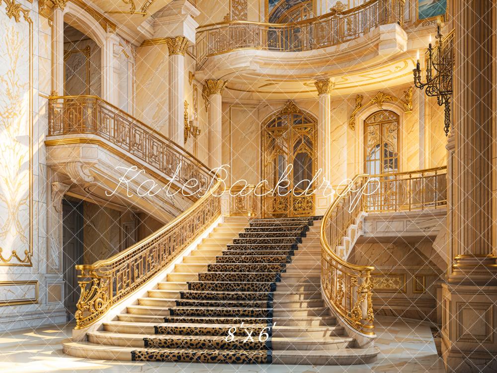 Kate Fleece Indoor Building Stairs Backdrop Designed by Emetselch - Kate Backdrop AU