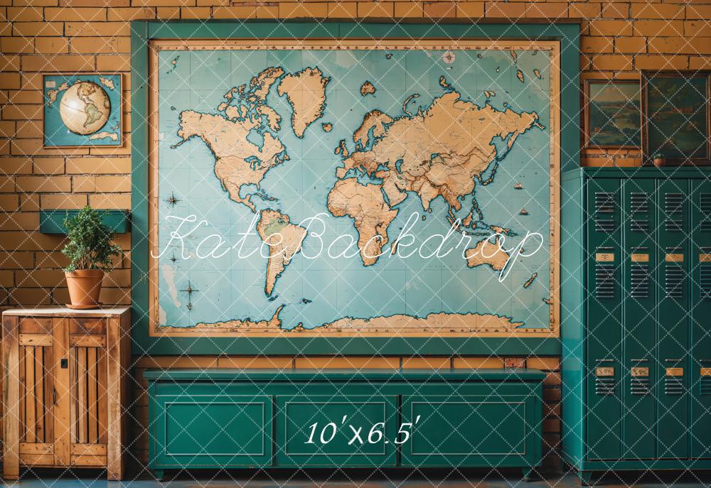 Kate Fleece World Map Backdrop Designed by Emetselch