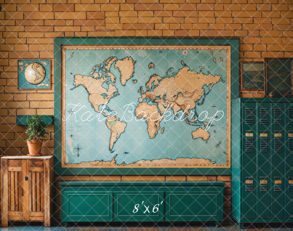 Kate Fleece World Map Backdrop Designed by Emetselch