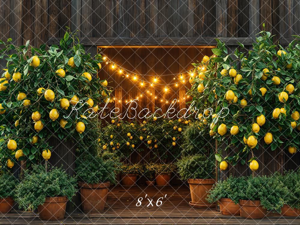Kate Fleece Spring Lemon Tree Backdrop Designed by Emetselch - Kate Backdrop AU