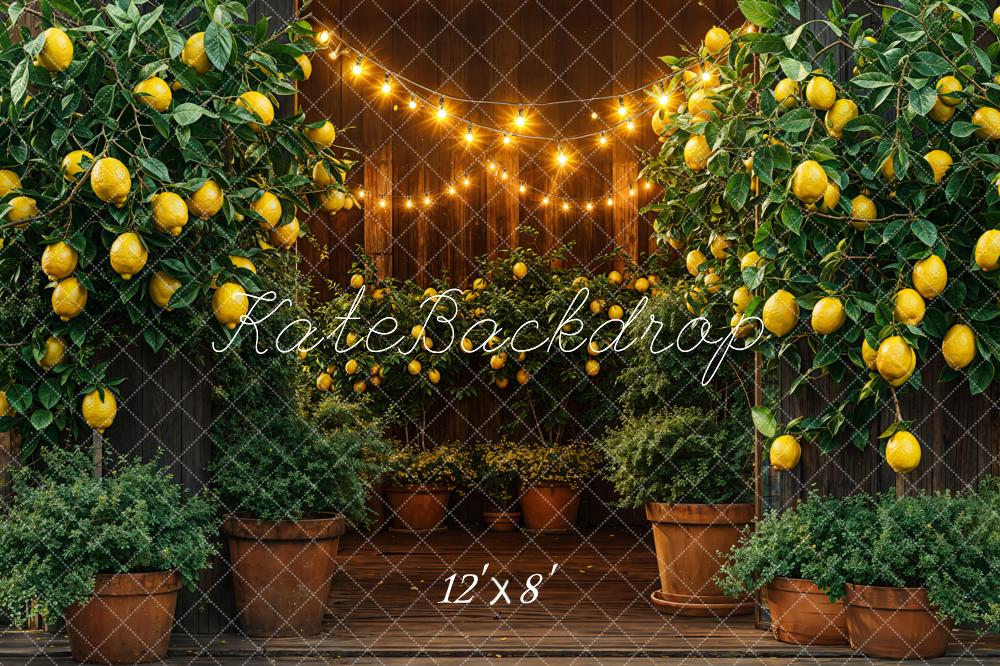 Kate Fleece Spring Lemon Tree Backdrop Designed by Emetselch - Kate Backdrop AU
